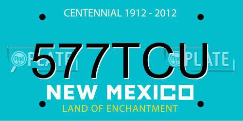 577TCU New Mexico License Plate