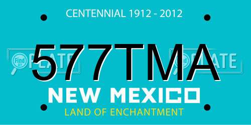 577TMA New Mexico License Plate