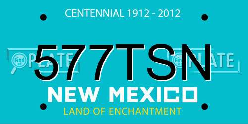 577TSN New Mexico License Plate