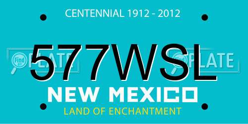 577WSL New Mexico License Plate