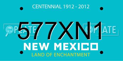 577XN1 New Mexico License Plate