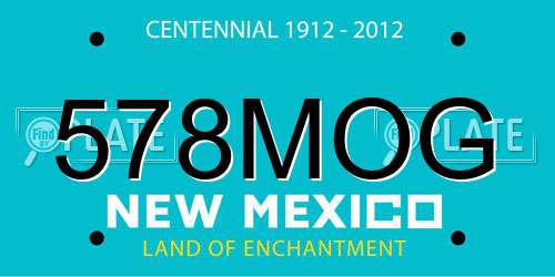 578MOG New Mexico License Plate