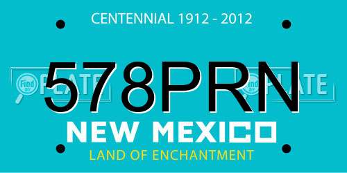 578PRN New Mexico License Plate