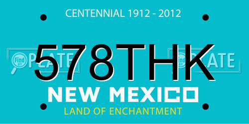 578THK New Mexico License Plate