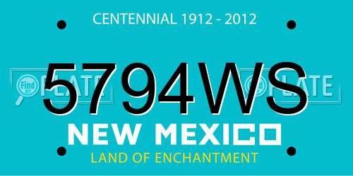 5794WS New Mexico License Plate