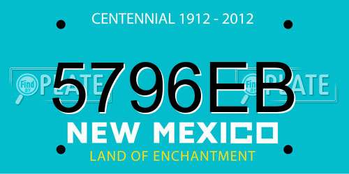 5796EB New Mexico License Plate