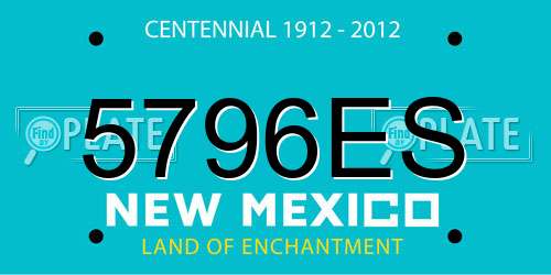 5796ES New Mexico License Plate
