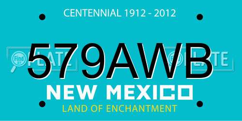 579AWB New Mexico License Plate