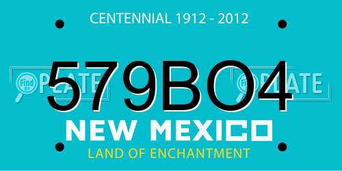 579BO4 New Mexico License Plate