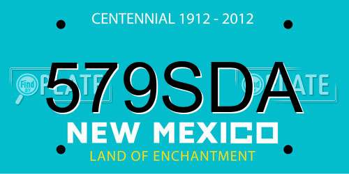 579SDA New Mexico License Plate