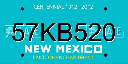 57KB520 New Mexico License Plate