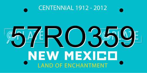 57RO359 New Mexico License Plate