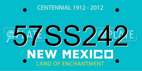 57SS242 New Mexico License Plate