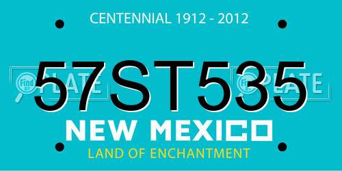 57ST535 New Mexico License Plate