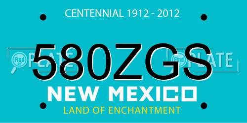 580ZGS New Mexico License Plate