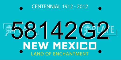 58142G2 New Mexico License Plate