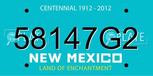 58147G2 New Mexico License Plate