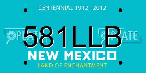 581LLB New Mexico License Plate