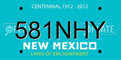 581NHY New Mexico License Plate