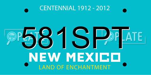 581SPT New Mexico License Plate