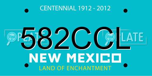 582CCL New Mexico License Plate