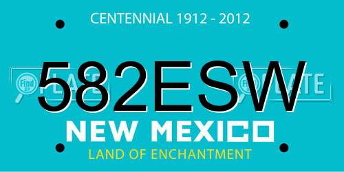 582ESW New Mexico License Plate