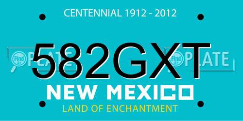 582GXT New Mexico License Plate