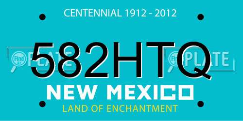 582HTQ New Mexico License Plate
