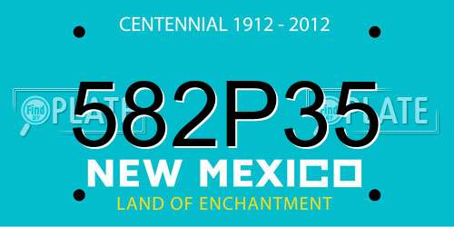 582P35 New Mexico License Plate