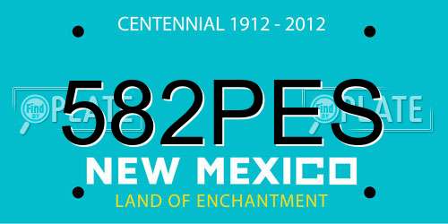 582PES New Mexico License Plate