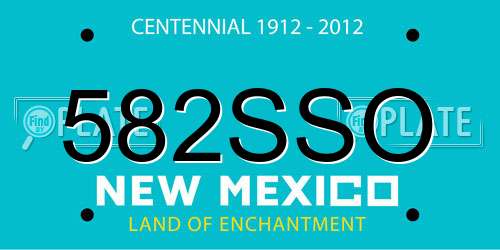 582SSO New Mexico License Plate