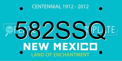 582SSQ New Mexico License Plate