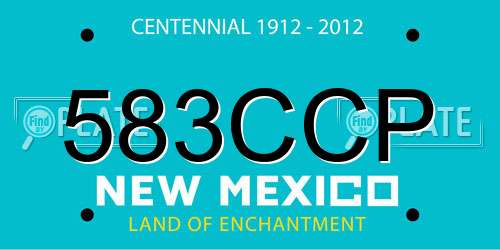 583CCP New Mexico License Plate