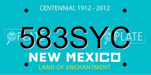 583SYC New Mexico License Plate
