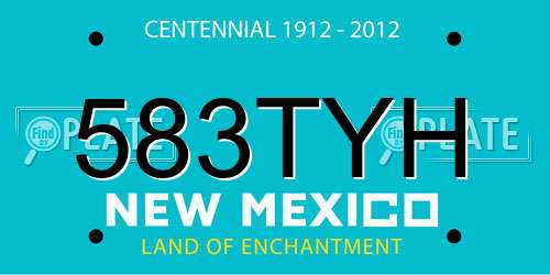 583TYH New Mexico License Plate