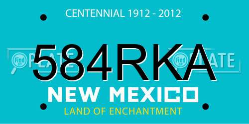 584RKA New Mexico License Plate