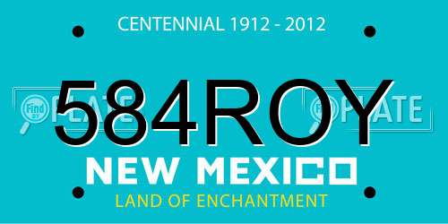 584ROY New Mexico License Plate