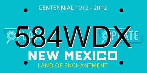 584WDX New Mexico License Plate