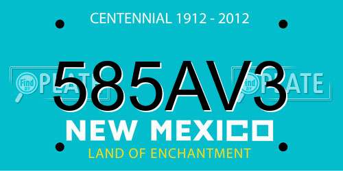 585AV3 New Mexico License Plate