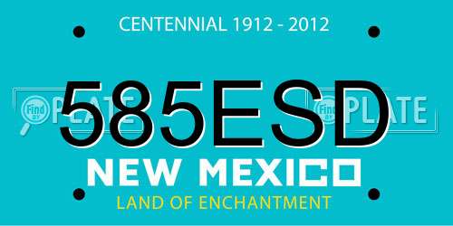 585ESD New Mexico License Plate