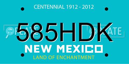 585HDK New Mexico License Plate