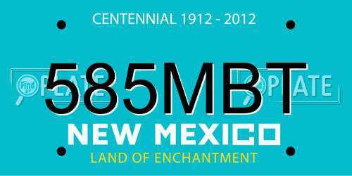 585MBT New Mexico License Plate