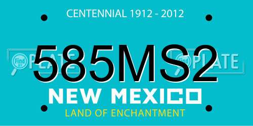 585MS2 New Mexico License Plate