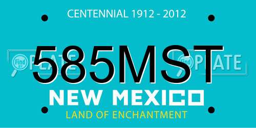 585MST New Mexico License Plate