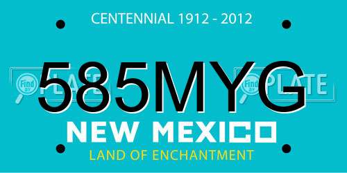 585MYG New Mexico License Plate