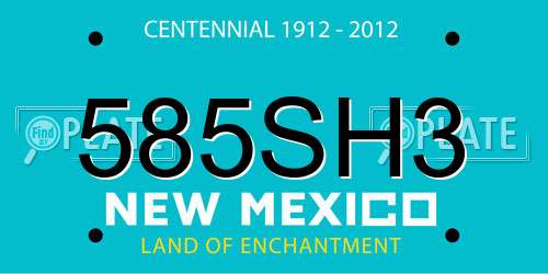 585SH3 New Mexico License Plate
