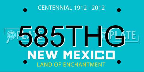 585THG New Mexico License Plate