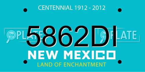 5862DI New Mexico License Plate