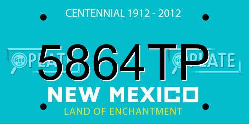 5864TP New Mexico License Plate