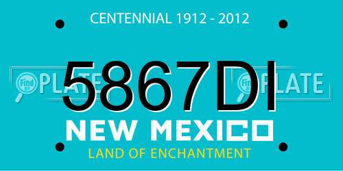 5867DI New Mexico License Plate